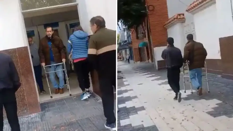 Escracharon a un jubilado en Río Tercero y descubrieron que padece Parkinson