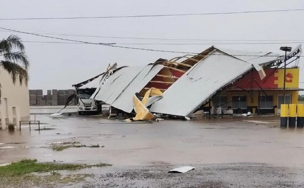 Violento temporal: una cola de tornado azotó el pueblo cordobés de Ordóñez